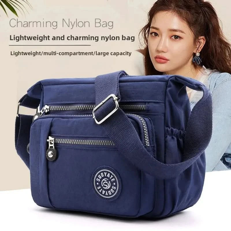 Large Capacity Nylon Crossbody Shoulder Bag for Home Use Middle-Aged And Elderly Women Casual Multi-Socket Slanting Bag - M & M Global