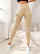 Sports Pants With Sexy Lines Lifting Buttocks Sports Tight Pants Women's High Waisted Elastic Fitness Pants Running Yoga Pants