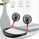USB Charging Lazy Neck Fan Rechargeable Practical Wearable Sports Fan Convenient Outdoor Indoor Portable Fan - M & M Global