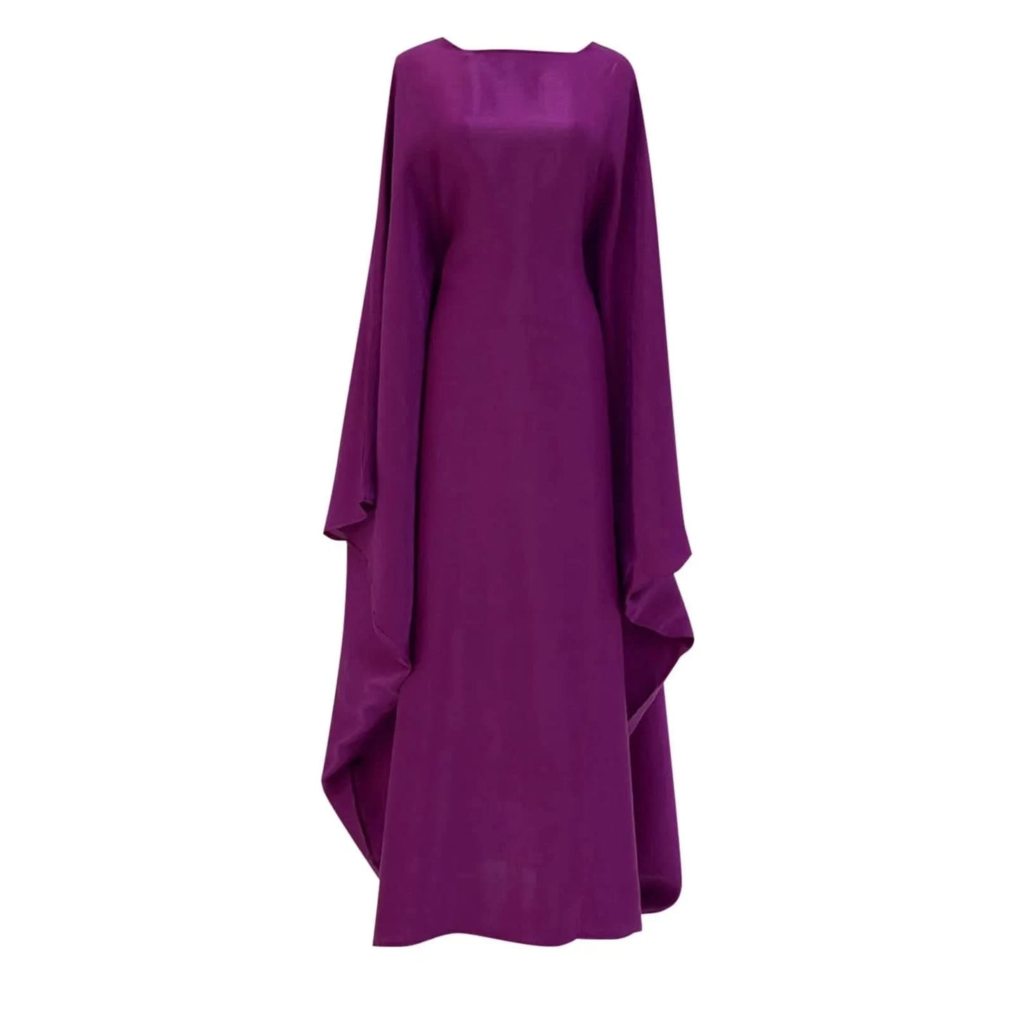 Ramadan Satin Abaya Islam Muslim Summer Batwing Sleeve Maxi Dress Kebaya Abayas For Women Kaftan Robe Musulmane Femme Vestidos - M & M Global