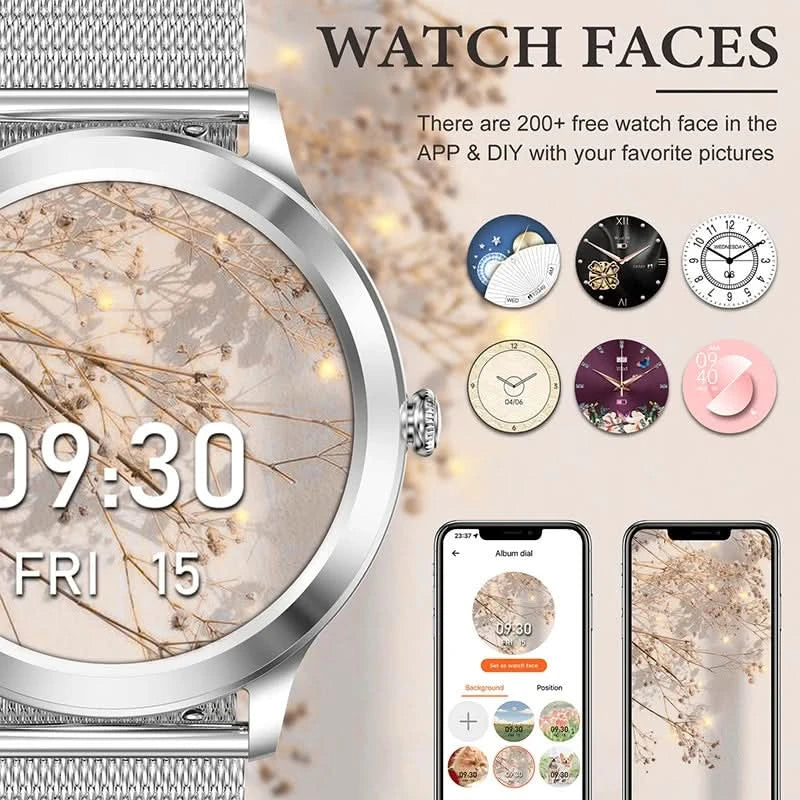 Smart Watch For women - Advanced Fitness Tracker with Wireless Call, Music Time Display, Step Counting, Calories Burned