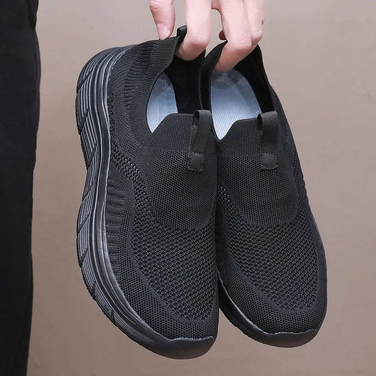 Breathable Men Casual Shoes Lightweight Outdoor Male Walking Shoes Anti-slip Men's Sneakers Slip on Flats Vulcanized Shoes - M & M Global