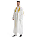 Muslim Arab Men Thobe Thawb Caftan Eid Jubba Thobe Mens Cardigan Abaya Long Dress Ramadan Robe Saudi Arab Musulman Caftan Dubai - M & M Global