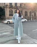 Plus Size Trendy Korean Style Woolen Coat Women's Loose Midi Student Style Jacket Autumn Winter New Arrival Small Size Outerwear