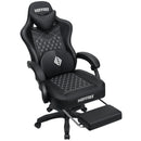 Gaming Chair with bluetooth Speakers RGB LED Lights Ergonomic Massage Video Game Chair with Footrest High Back w/ Lumbar Support