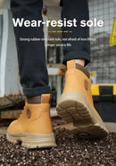Mens Puncture-Proof Steel Toe Safety Boots Oil & Slip-Resistant Industrial Shoe Outdoor Work Shoes for Mechanics & Construction