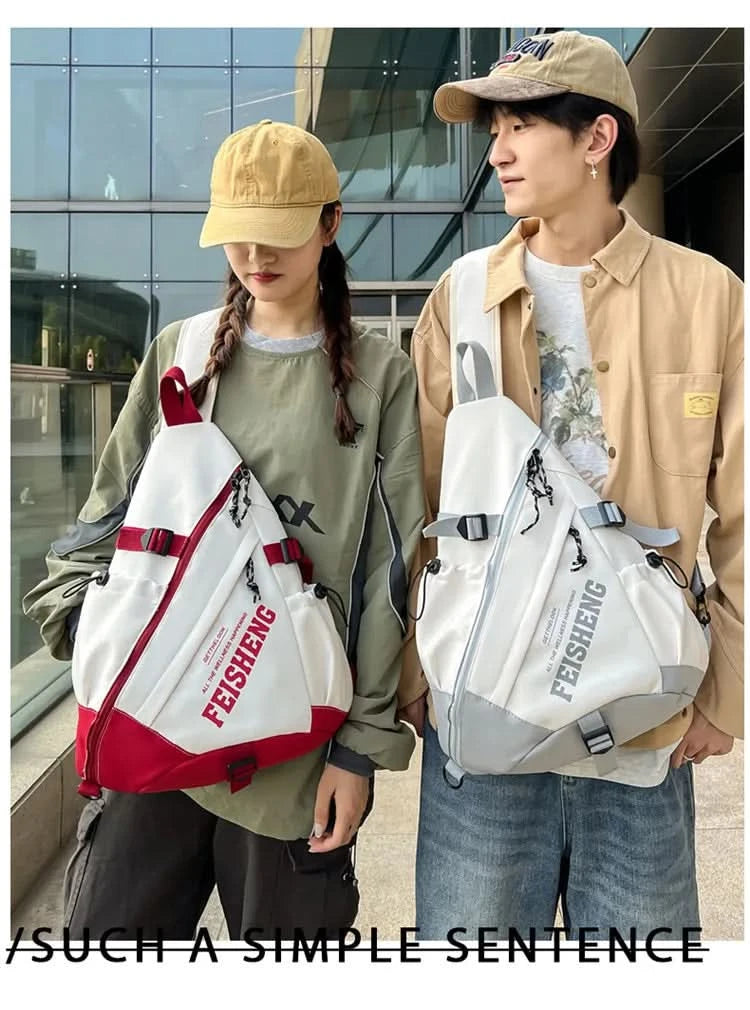 Techwear Style Outdoor Motorcycle Sport Single Shoulder Backpack Unisex Hip Hop Multifunction Chest Bag Tactical Crossbody Bag - M & M Global