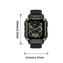 Smartwatch with full touch screen, sports watch can answer and make calls, with message reminders, customizable dial wallpaper a