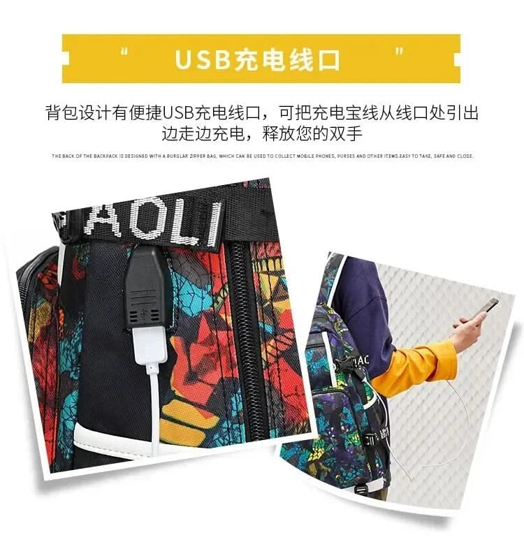 Messi C Ronaldo football bag star around high school students male and female large capacity backpack can be customized - M & M Global