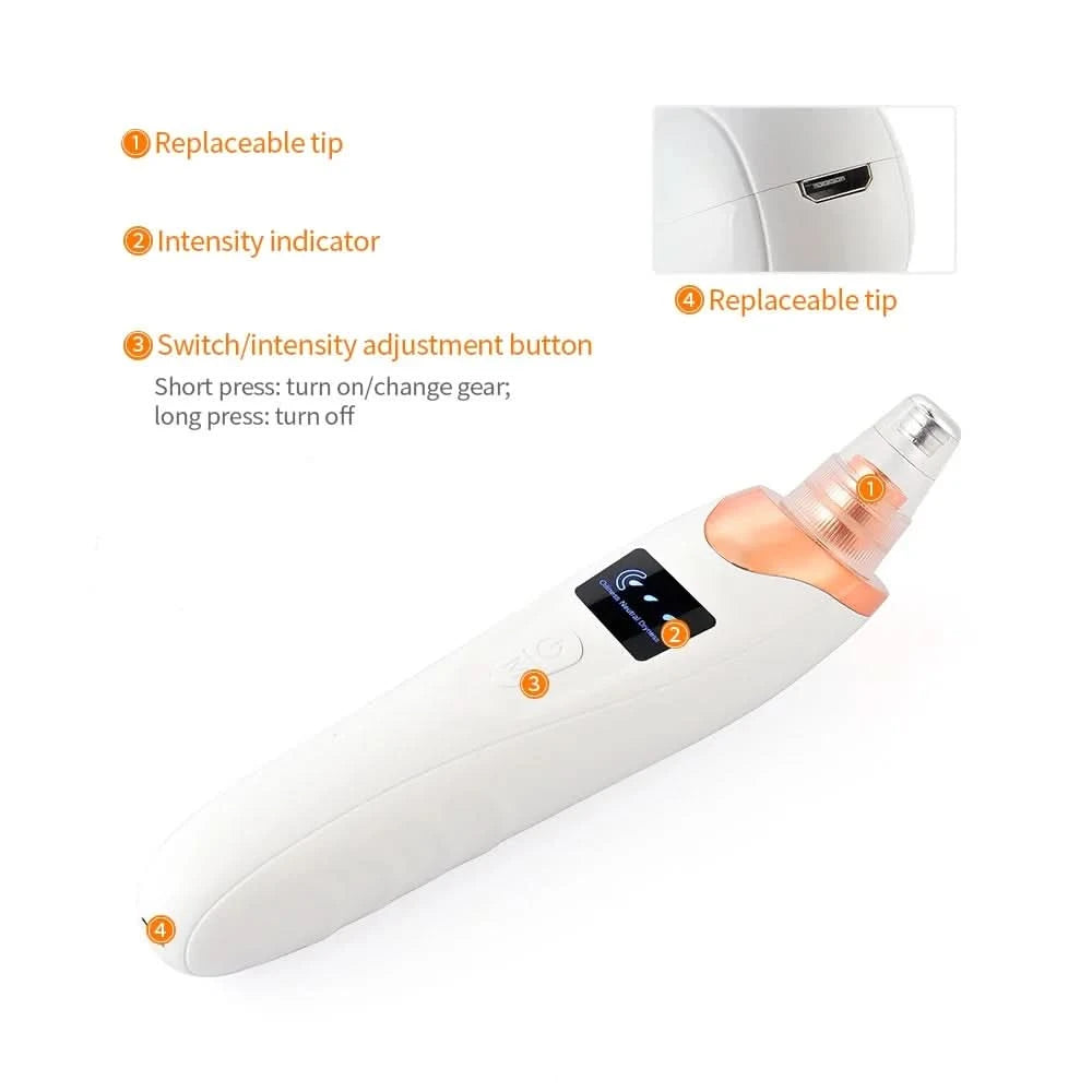 Nose Blackhead Remover Face Cleansing Beauty Machine Facial Suction Cleaner Pimple Dead Skin Remover Extractor Skin Care Tools - M & M Global