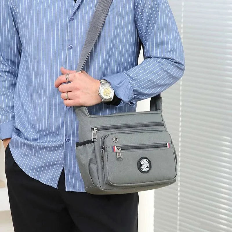 Business Fashion Men's Shoulder Bag Women's Crossbody Bag Large Capacity Multipurpose Travel Bags Tool Bag Oxford Cloth Material - M & M Global