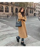 Plus Size Trendy Korean Style Woolen Coat Women's Loose Midi Student Style Jacket Autumn Winter New Arrival Small Size Outerwear