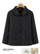 Solid Color Plus Size Seam Cotton Jacket Autumn Winter Classic 2025 Women's Clothing Zipper Sportswear Warm Long Sleeved Warm