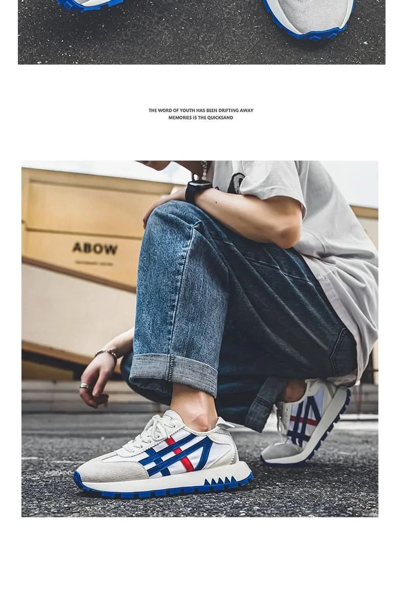 New men's trendy versatile casual sports shoes, men's thick-soled lightweight non-slip breathable trendy shoes кроссовки мужские - M & M Global
