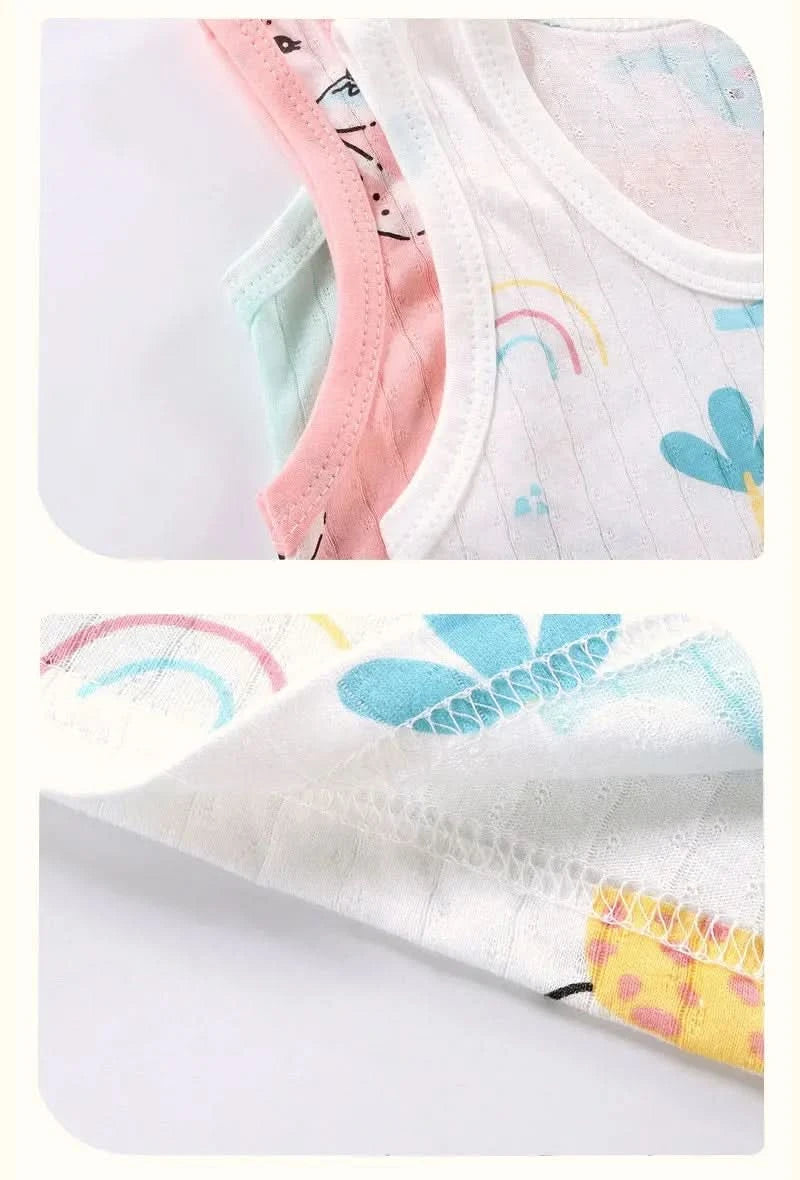 Children's Clothing Print Sleeveless Tops Shorts Cute Breathable Kids Summer Vest Shorts Set Tank Top for Baby Clothing Children - M & M Global