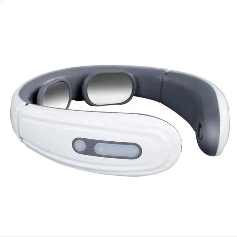 Electric Neck Shoulder Pulse Massager Kneading 4 Head TENS Magnetic Pulse Heating Cervical Vertebra Relax Pain Relief Massage - M & M Global