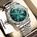 POEDAGAR Fashion High Quality Men Clock Waterproof Date Week Watch For Man Stainless Steel Luxury Quartz Men's Watches Reloj+Box