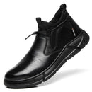 Steel Toe Waterproof Work Boots Puncture-Resistant Work Boots Indestructible Shoes Outdoor Slip-Proof for Oil Rig & Mining Black