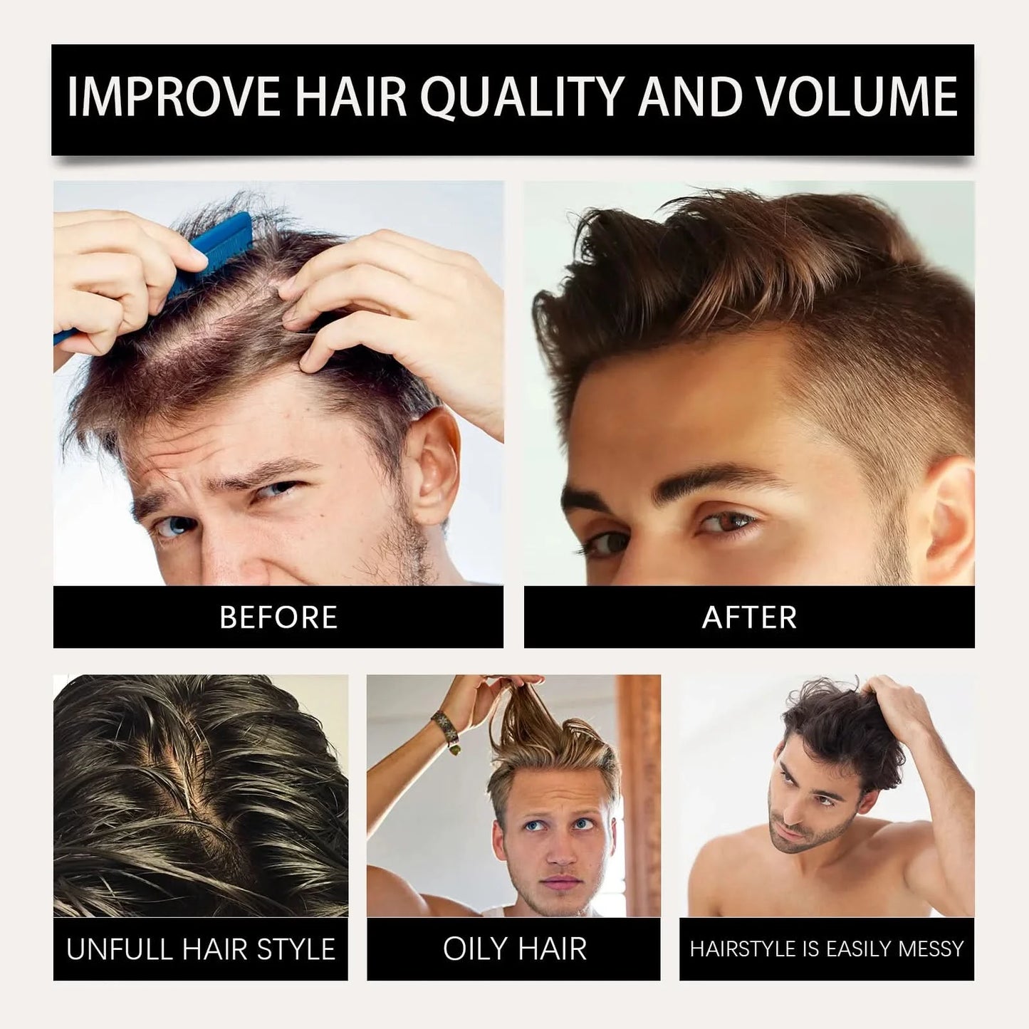 Keratin Hair Volumizing Powder Strong Holding Improve Regrowth Styling Increase Fluffy Keep Refresh Hair Building Fiber Powders - M & M Global