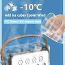 2025 New Three In One Household Air Conditioner Small Air Cooler Portable Smallfan Household Night Humidifier LED Nightlight Fan - M & M Global