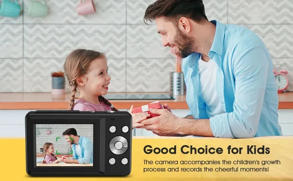 HD 1080P 2.4 inch digital Camera Rechargeable Cameras with 16x Zoom Compact Camera 44MP Cameras for kids Beginner Camera - M & M Global