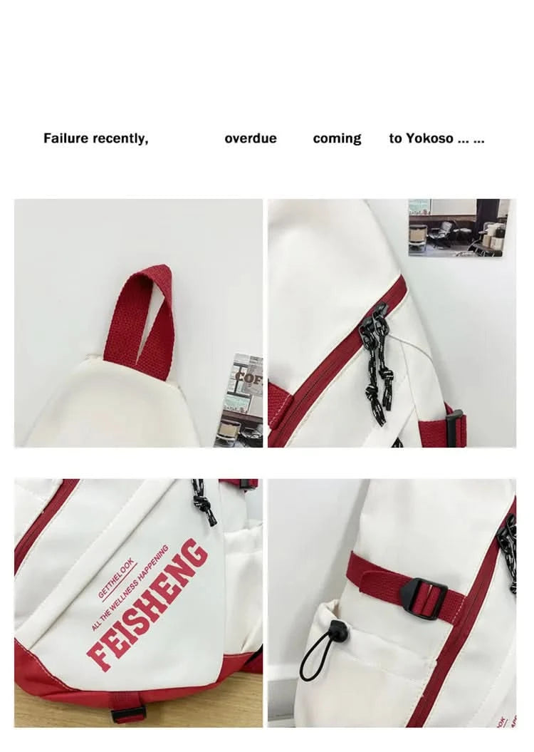 Techwear Style Outdoor Motorcycle Sport Single Shoulder Backpack Unisex Hip Hop Multifunction Chest Bag Tactical Crossbody Bag - M & M Global