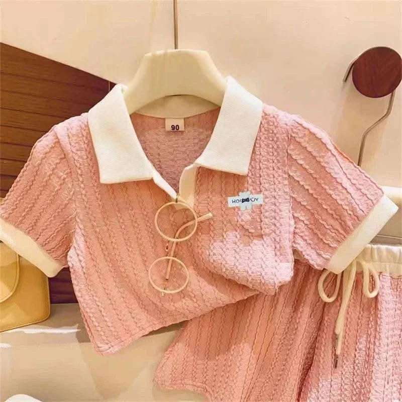 Baby Girls Clothes Set Kids Cute Sweet Casual Short Sleeve Top Pant Outfit Sets Summer Children Comforts Sportswear 2-10Years - M & M Global