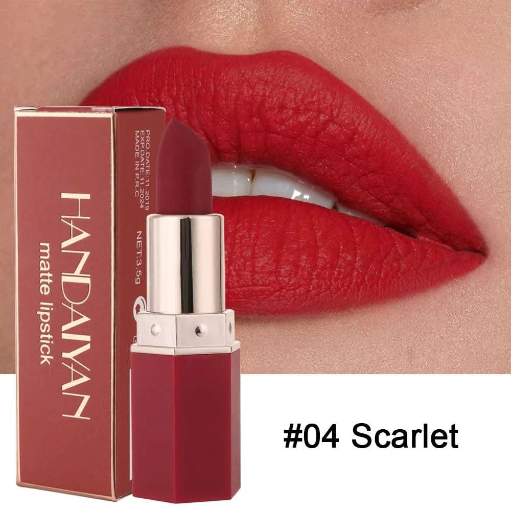 6-Color Matte Lipstick , Non-Fading, Non-Stick Cup Long-Lasting Velvet Finish, Smooth Matte Lip Color Waterproof Smudge-proof - M & M Global