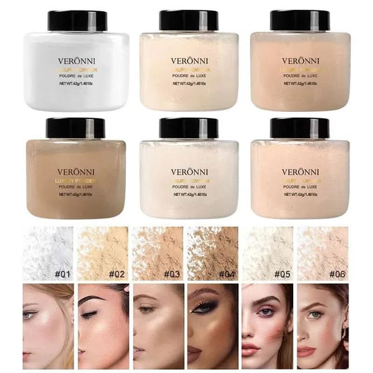 Banana Shaped Loose Powder Cosmetic Can Reduce Pores&Fine Lines,Long-lasting Matte Effect Facial Makeup Powder Make Up for women - M & M Global
