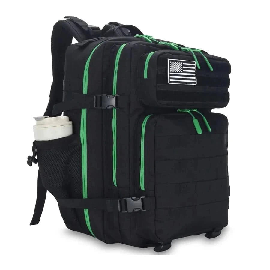 LHI 45L Tactical Backpack for Men and Women Large Athlete Gym Bag Outdoor Sports Hiking Survival Rucksack with Bottle Holder - M & M Global