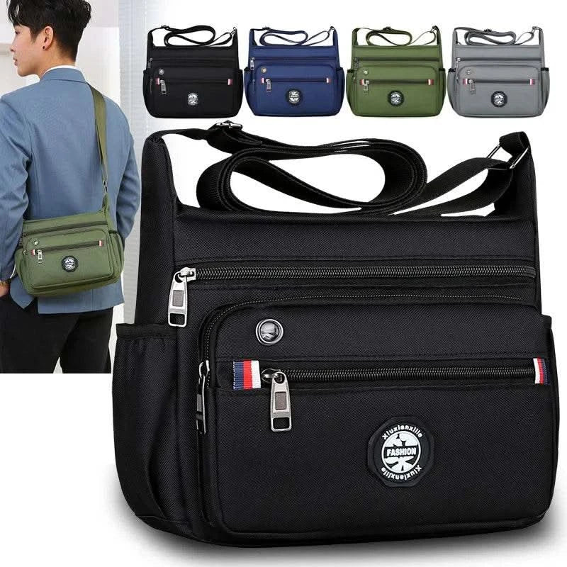 Business Fashion Men's Shoulder Bag Women's Crossbody Bag Large Capacity Multipurpose Travel Bags Tool Bag Oxford Cloth Material - M & M Global