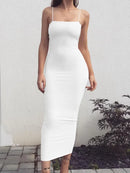 JZ461 Summer Women's Dress Long Sling Dresses Club Sexy Suspender Dress