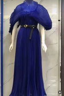 YUDX Pleated 2024 Fall New Handmade Pleated Women's Dresses Loose Plus Size Women's High Smocked Dress Long Dress - M & M Global