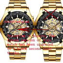 BINBOND Mens Quartz Watches Top Brand Luxury Stainless Steel Waterproof Hollow Out Blue Big Male Wristwatches Relogio Masculino - M & M Global