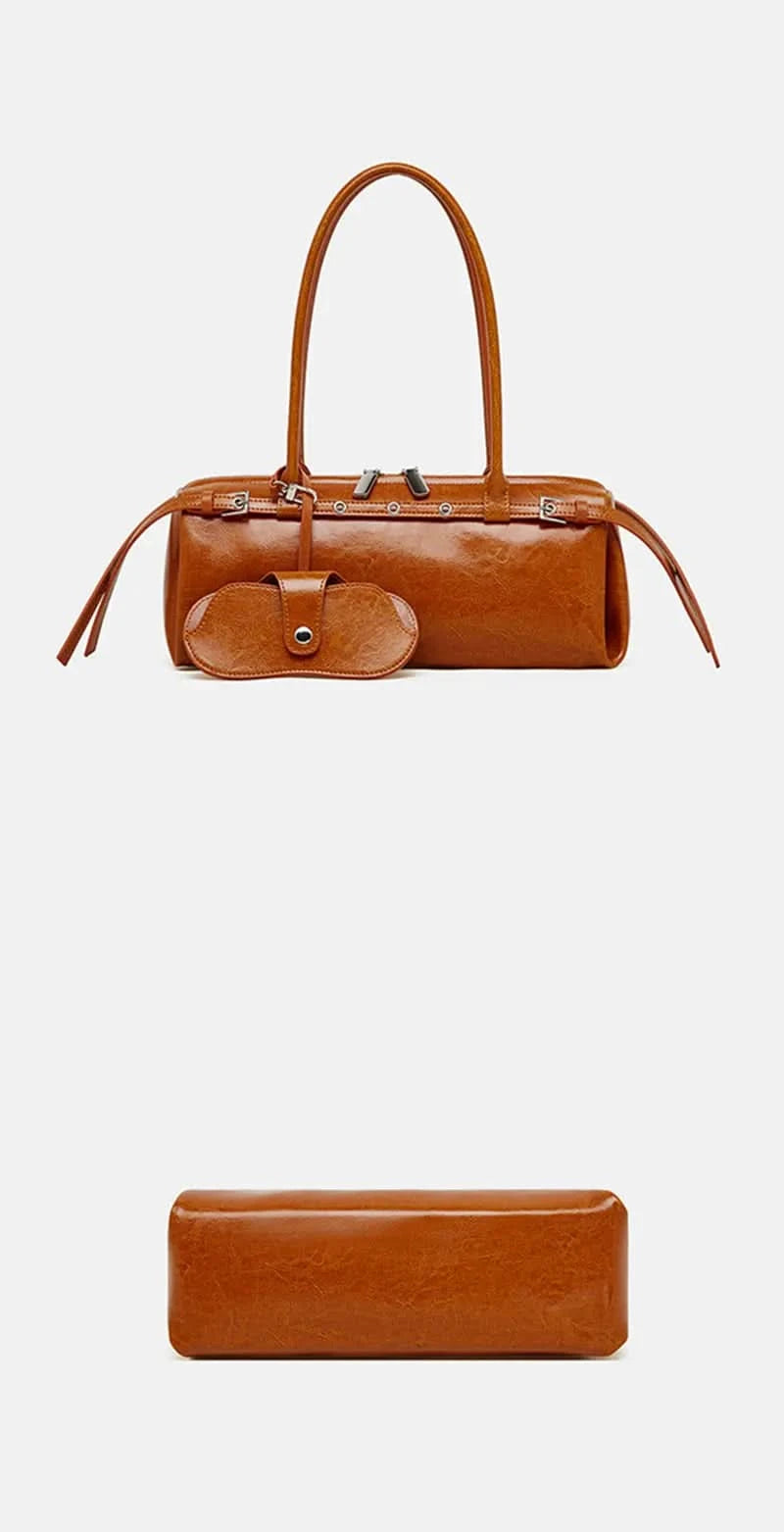New Women's Rectangle Bag Luxury Designer Shoulder Bags High Quality Cowhide Handbags Fashion Women Baguette Bag 3086 - M & M Global