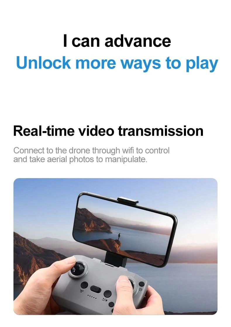GT3 Drones Mini 8K HD Dual Camera Intelligent Obstacle Avoidances Aerial Photography Flyer Optical Flow Positioning Beginner UAV - M & M Global