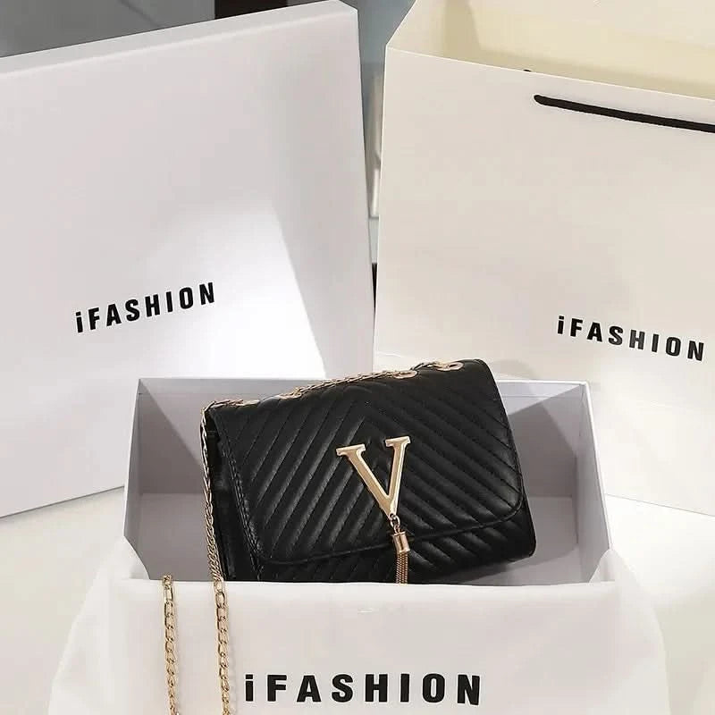 Embroidery Women Crossbody Bag Thread Luxury Handbag Shoulder Bags Brand Sequined Tassel Clutch Small Bag and Purse Party - M & M Global