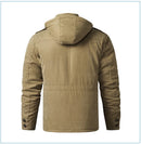 LZLLTT Men Winter Warm Parkas Mens Fleece  Jacket Parkas Men Casual Cotton Outdoor Fur Trench Padded Jackets Coats