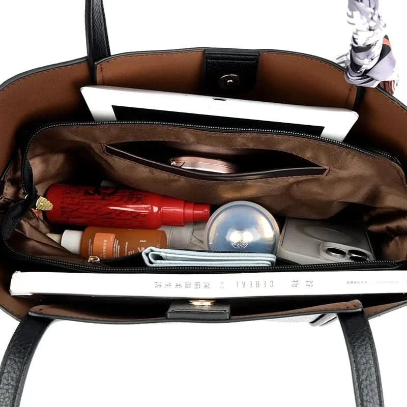 Genuine Brand Women Tote Bag High Quality Soft Leather Large Ladies Shoulder Crossbody Bag Luxury Female Shopping Handbag A Main - M & M Global