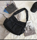 Women Messenger Bag Laege School Computer Shoulder Handbag Black Student Handbag Zipper Casua Canvas Bags - M & M Global