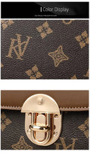 Bags for Women, Printed Fashionable Hand-Held Locks, Commuting Small Square Bag, Fashionable and Versatile Shoulder Crossbody Ba - M & M Global
