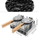 Double-head Honeycomb Egg Waffle Making Machine Non Stick Stainless Steel Pancake Maker Hong Kong Egg Waffle Maker For Restauran - M & M Global