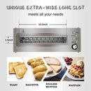 Toaster 2 Slice, Toaster Long Slot with Glass Window Bagel Toasters, Artisan Bread Toaster Stainless Steel Wide Slot with Automa - M & M Global