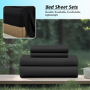 3/4PC Solid Color Bedding Set – Soft & Fashionable All-Season Bed Sheets with Fitted Sheet, Flat Sheet & Pillowcases