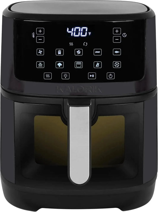 7 Quart Touchscreen Air Fryer with Window, Black (FT 52324 BK) - M & M Global