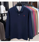 100% pure cotton fashionable men's brand Paul exquisite embroidered long sleeved spring autumn new comfortable casual POLO shirt