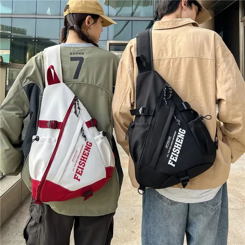 Techwear Style Outdoor Motorcycle Sport Single Shoulder Backpack Unisex Hip Hop Multifunction Chest Bag Tactical Crossbody Bag - M & M Global