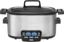 MSC-600 3-In-1 Cook Central 6-Quart Multi-Cooker: Slow Cooker, Brown/Saute, Steamer, Silver - M & M Global
