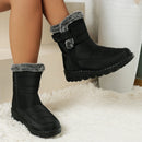 Women's Winter Snow Boots for Women 2026 New Faux Fur Long Plush Snow Boots Woman Platform Shoes Warm Cotton Couples Ankle Boots