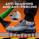 Rotating Button Steel Toe Safety Shoes Men Anti-smash Anti-puncture Work Shoes Breathable Sport Shoes Security Protective Boots